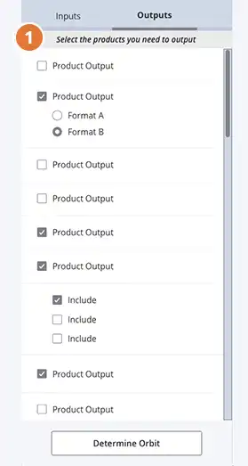 Outputs wireframe